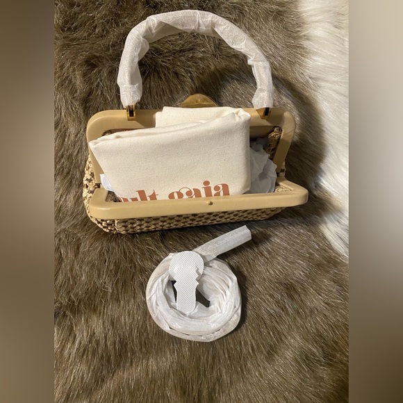 Cult Gaia Sand Woven Clutch. New Without Box. - Picture 2 of 4